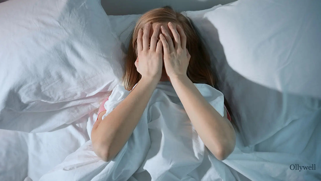 A woman suffer from insomnia.